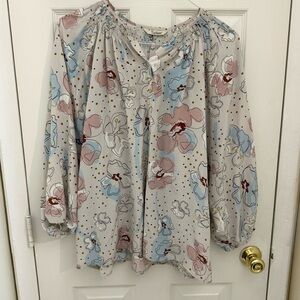 Tucker Floral Blouse - Blue, Pink, Red, Yellow